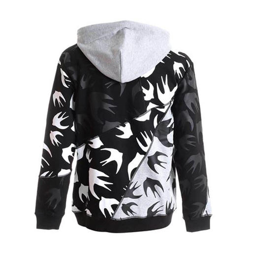 McQ 麦昆男装 秋冬新款经典燕子刺绣连帽卫衣 混色 620705 RPT49 1073 商品图1
