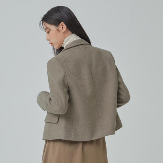 MIXXO韩国毛呢秋冬一粒扣半双短外套流行JPY带授权招加盟代理 商品图2