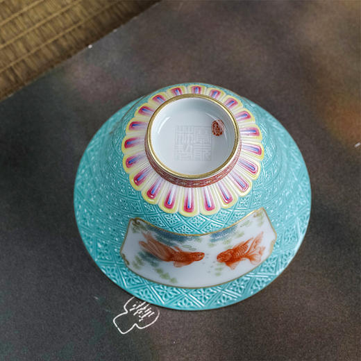 【宝】绿地雕刻金玉满堂杯 商品图4