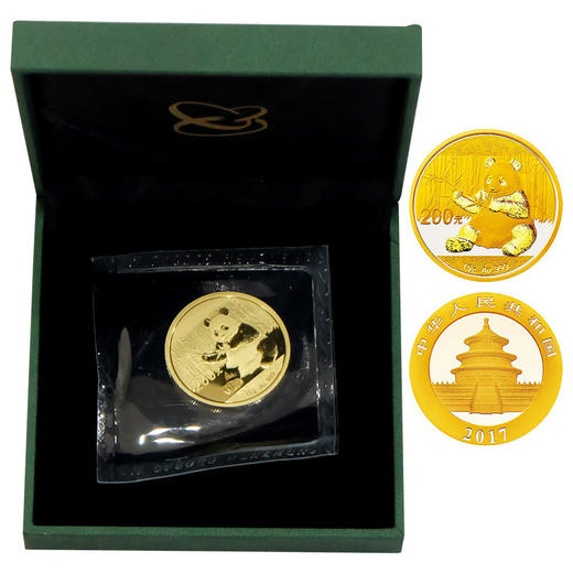 2017年熊猫纪念金币（配金币绿盒） 商品图1