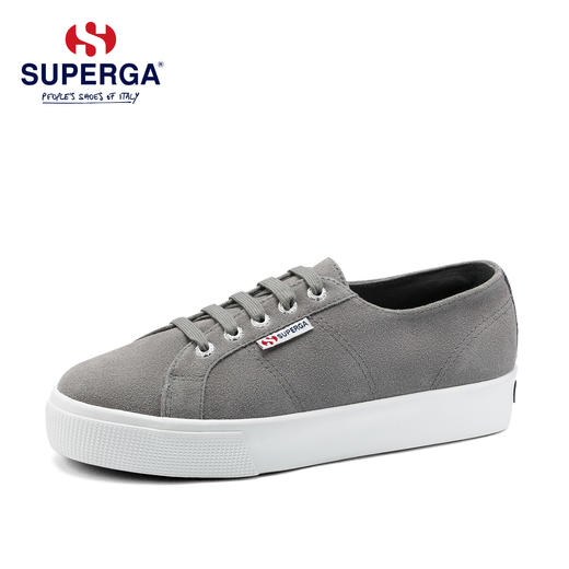 【正品】SUPERGA新款女鞋 S00C660羊反绒松糕厚底系带显脚瘦帆布鞋 商品图3