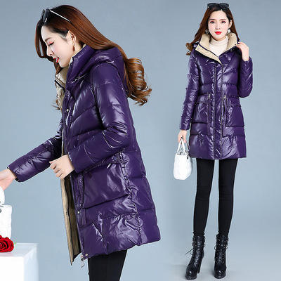 WE- TBEZ20199 时尚中长款羽绒棉加厚保暖棉服女2020冬季新款 商品图4