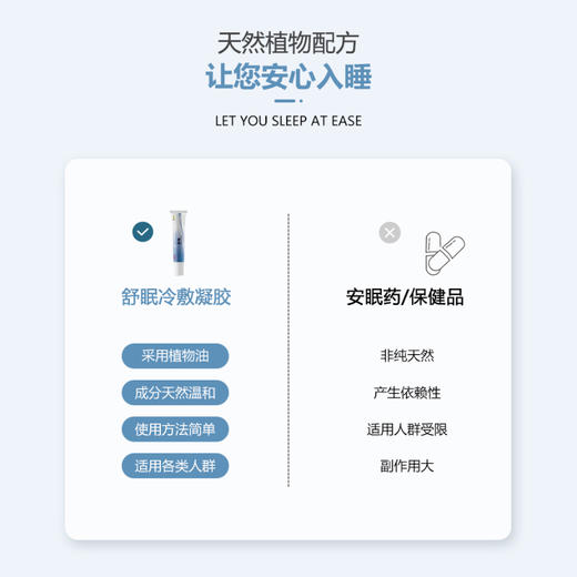 【轻松入眠  安睡整夜】眠立安冷敷凝胶  提升睡眠质量  凝聚心神缓解疲劳  充足活力舒缓身心  清新舒缓植物芳香  夜晚多梦辗转反侧入睡难  睡眠凝胶睡眠膏20g 商品图3