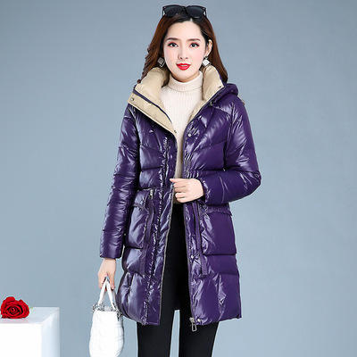 WE- TBEZ20199 时尚中长款羽绒棉加厚保暖棉服女2020冬季新款 商品图0