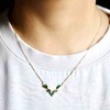 高冰种阳绿翡翠一鹿有你项链锁骨链18k黄金钻石镶嵌 商品缩略图9