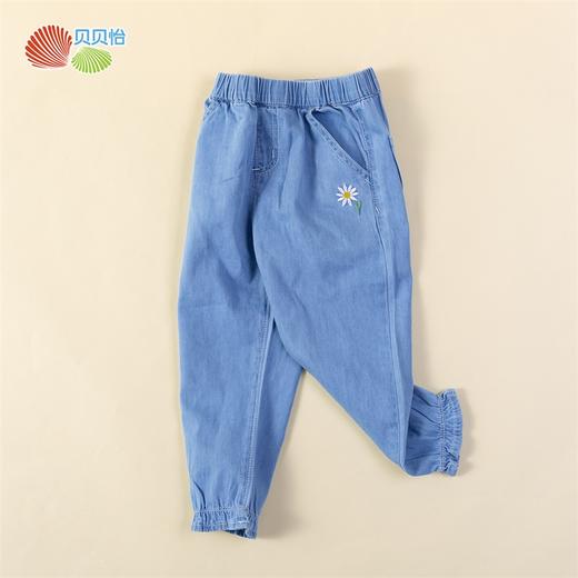 贝贝怡春季新品女宝宝休闲裤宽松束脚牛仔裤211K2155 商品图3