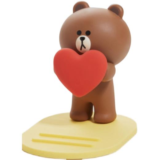 韩国 可爱Line Friends棕色心形手机支架JPY带授权招加盟代理 商品图3
