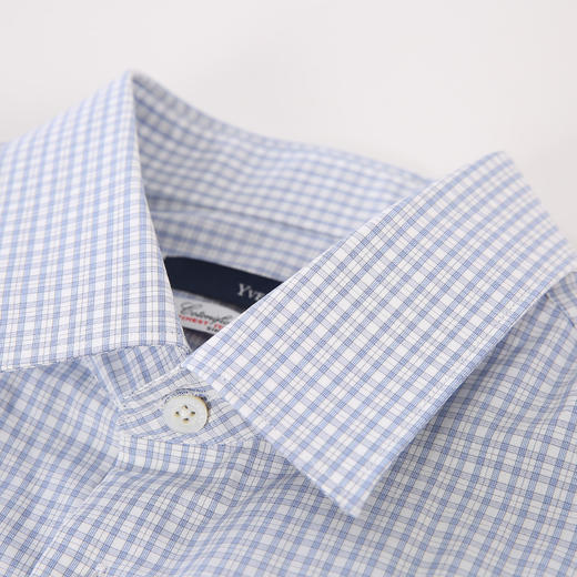 YvesFigarau伊夫·费嘉罗秋冬新款100%棉格纹正装职业上班穿长袖衬衫900307 商品图4