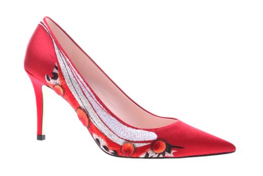 sheme x 英国皇家刺绣学院《春野》三色刺绣新中式单鞋 商品图0