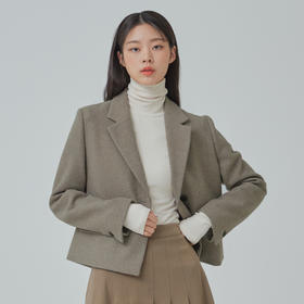 MIXXO韩国毛呢秋冬一粒扣半双短外套流行JPY带授权招加盟代理