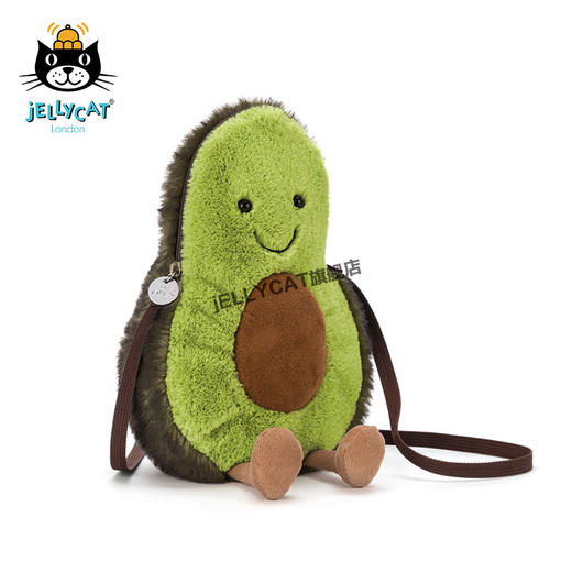 英国jellycat正品可爱儿童时尚牛油果网红斜挎包柔软毛绒斜挎包 商品图0