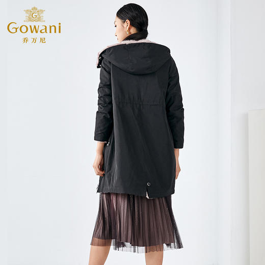 乔万尼尼克服水貂毛内胆可拆卸派克服冬季保暖风衣女ES4N397 商品图3