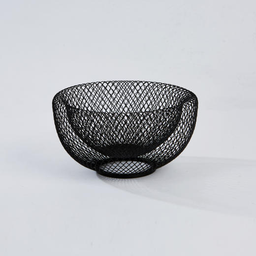 [现代房屋] 新款 韩国 金属黑色 双层网篮 收纳篮 小号 19x11CMJPY带授权招加盟代理 商品图1