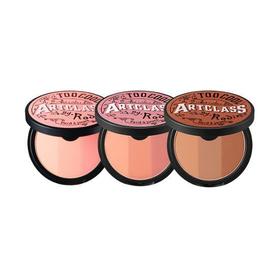 too cool for school涂酷三色腮红粉饼修容盘橘红粉红OliveYoungJPY带授权招加盟代理