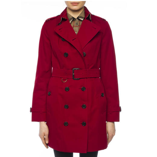 BURBERRY 巴宝莉 女士桑德林汉姆版型 - 中长款 Trench 束腰风衣 红色 3997030 60450 商品图3