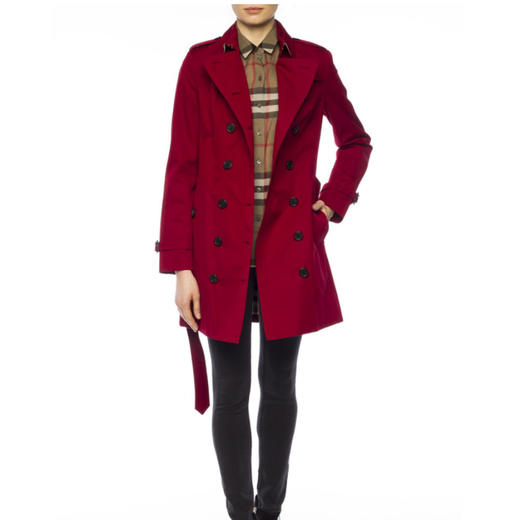 BURBERRY 巴宝莉 女士桑德林汉姆版型 - 中长款 Trench 束腰风衣 红色 3997030 60450 商品图2
