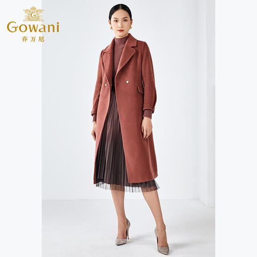 【100%绵羊毛】乔万尼简约设计感绵羊毛大衣细腻柔软简约毛呢外套ES4A441 商品图2