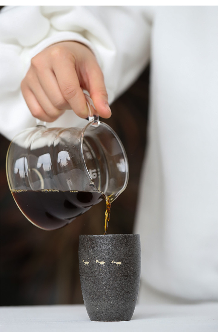 中国 尚云龙 咖啡杯 手握杯 白韵手杯 刻花杯 闻香杯 茶杯