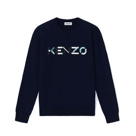 【二】KENZO 高田贤三 秋冬 女士 字母 羊毛衫 藏蓝 FA65 PU541 3LA 76