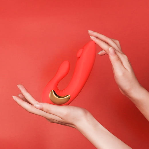 千度蜜灵犀一代震动棒女用糕潮按摩振动器成人情趣玩具红色 商品图3