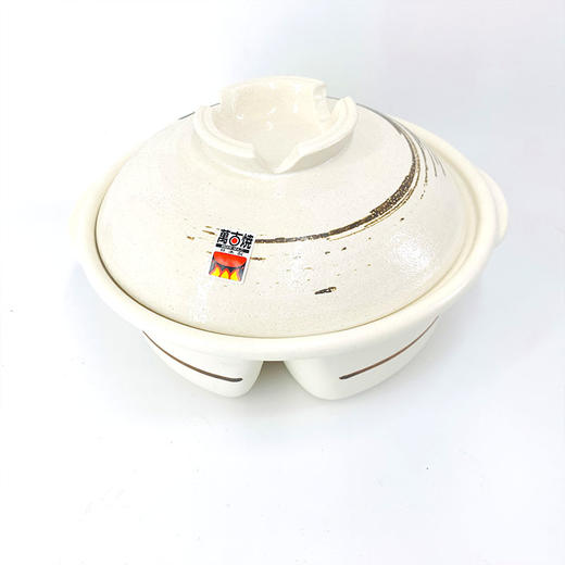 日本进口万古烧釉下彩鸳鸯土锅日式家用煲汤煮粥炖肉二味锅耐高温 商品图0