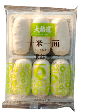 【9.9元2袋】大桥道一米一面银丝卷300g（0802894）