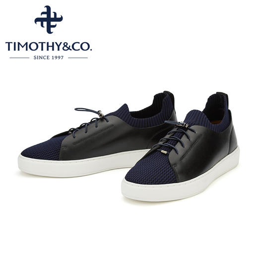 迪迈奇休闲鞋男秋季新款头层牛皮板鞋男鞋潮鞋一脚蹬皮鞋潮流 商品图1