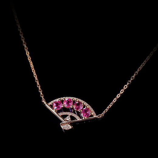 「心羽翩飞］✿桃花项链 商品图2