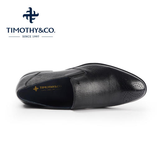 迪迈奇新款商务一脚蹬头层牛皮透气时尚百搭软底舒适男士皮鞋 商品图3