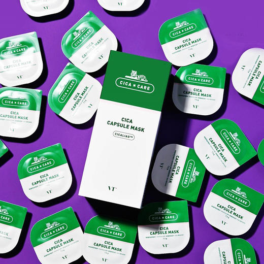 韩国vt范特cica老虎小布丁泥膜涂抹面膜10支