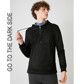 施莱德 鹿皮绒 连帽卫衣拉链半开套头衫 特惠 Z-6550