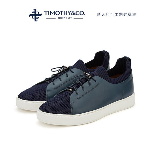 迪迈奇休闲鞋男秋季新款头层牛皮板鞋男鞋潮鞋一脚蹬皮鞋潮流 商品图0