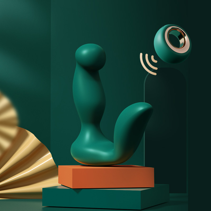 千度蜜唤潮前列腺按摩震动器男用遥控后庭情趣玩具绿色