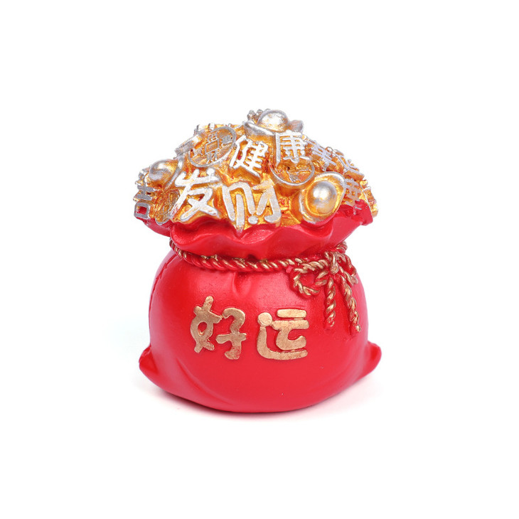 蛋糕装饰摆件 恭喜发财财神/招财进宝财神/好运红福袋/好运金福袋