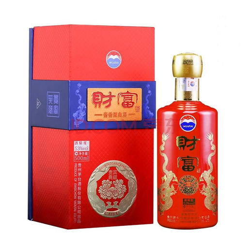 【推荐】贵州茅台酒股份有限公司出品 财富贵宾典藏53度酱香型白酒 500ML*6整箱装 商品图1