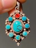 天然绿松石镶银吊坠， 顺丰包邮 商品缩略图3