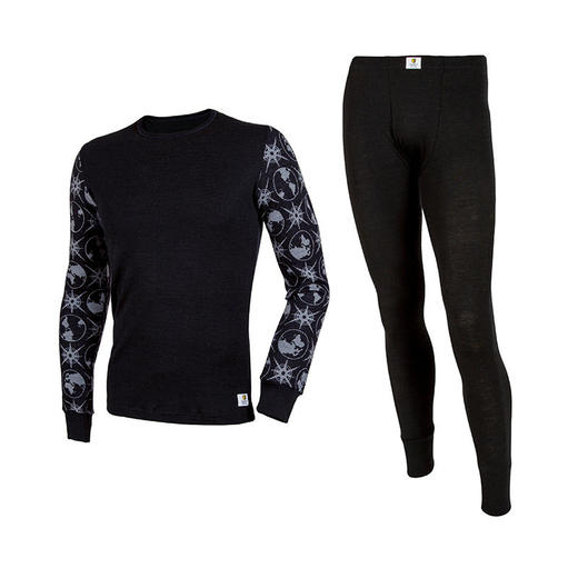 2019新品挪威janus美利奴羊毛成人男士秋冬圆领打底保暖内衣套装 商品图4