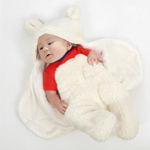 【母婴】婴儿睡袋新生儿分腿式襁褓睡袋保暖加绒抱被婴儿分腿睡袋抱被 商品图0
