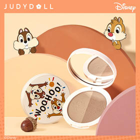Judydoll橘朵迪士尼双色修容粉饼阴影鼻影高光修容一体盘发际线