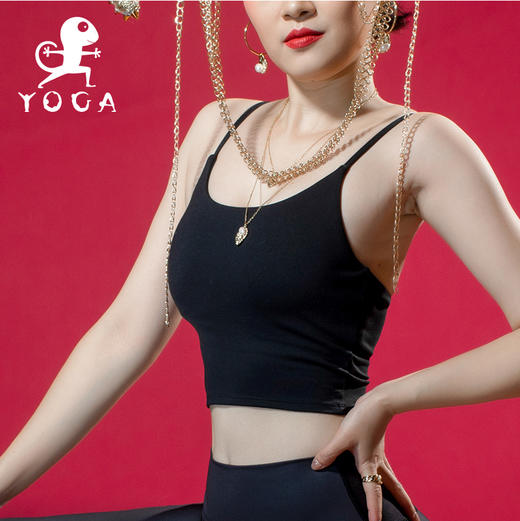 壁虎瑜伽《一柔》小U领吊带运动Bra（有胸垫） 商品图1