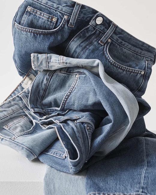 TOTEME 水洗蓝/深蓝色/浅蓝色/深灰色/浅灰色/黑色/白色 Original斜裤线牛仔裤 商品图10