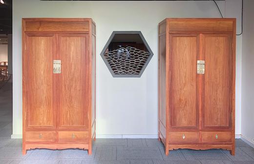 红桥红  家具严选  缅甸花梨（大果紫檀）  【208 经眼录 方角中式衣柜】 商品图0