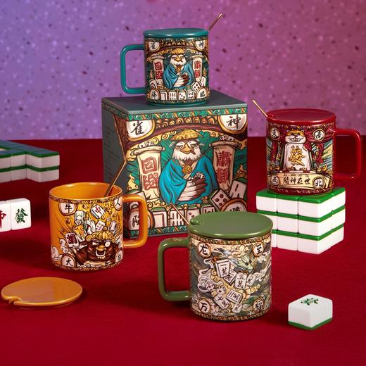 共禾京品中国风马克杯个性创意国潮情侣陶瓷杯喝水带盖勺礼盒杯子 商品图2