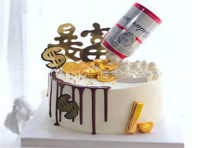 网红悬浮啤酒生日蛋糕