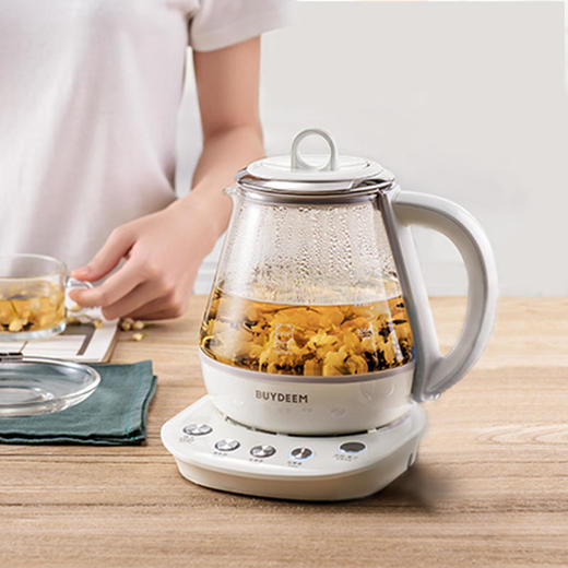 北鼎K11多功能养生壶肖特玻璃小容量花茶壶办公室小型煮茶器1L小容量 商品图1