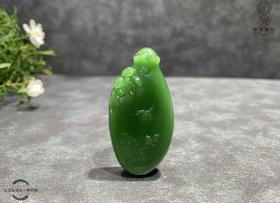 【御珠宫坊】碧玉花鱼挂件
