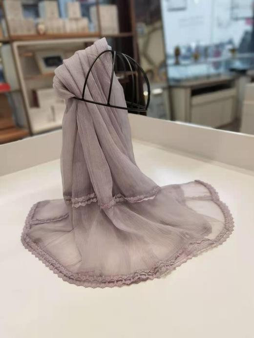 优品堂“云淡风轻”真丝纤维混纺百搭时尚披肩围巾两用丝巾 商品图8