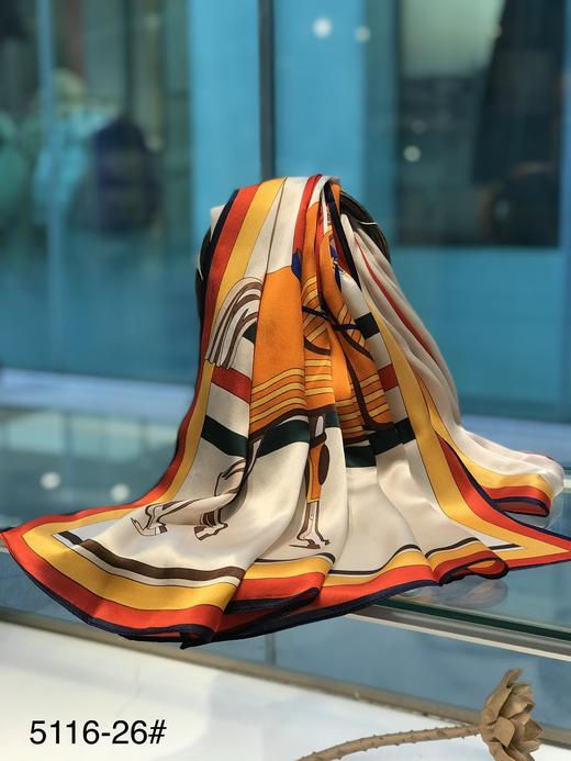 优品堂“花魁”桑蚕丝真丝巾缎面长围巾 商品图10