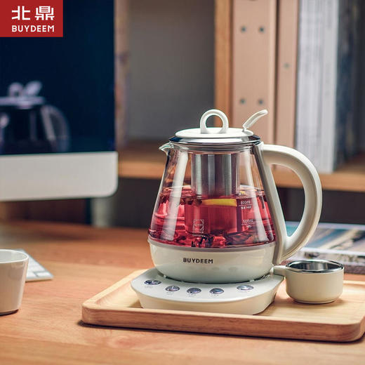 北鼎K11多功能养生壶肖特玻璃小容量花茶壶办公室小型煮茶器1L小容量 商品图0