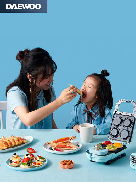 【大宇】大宇三明治机早餐机轻食家用网红小型多功能懒人烤盘华夫饼机单排标配SM01 商品图2